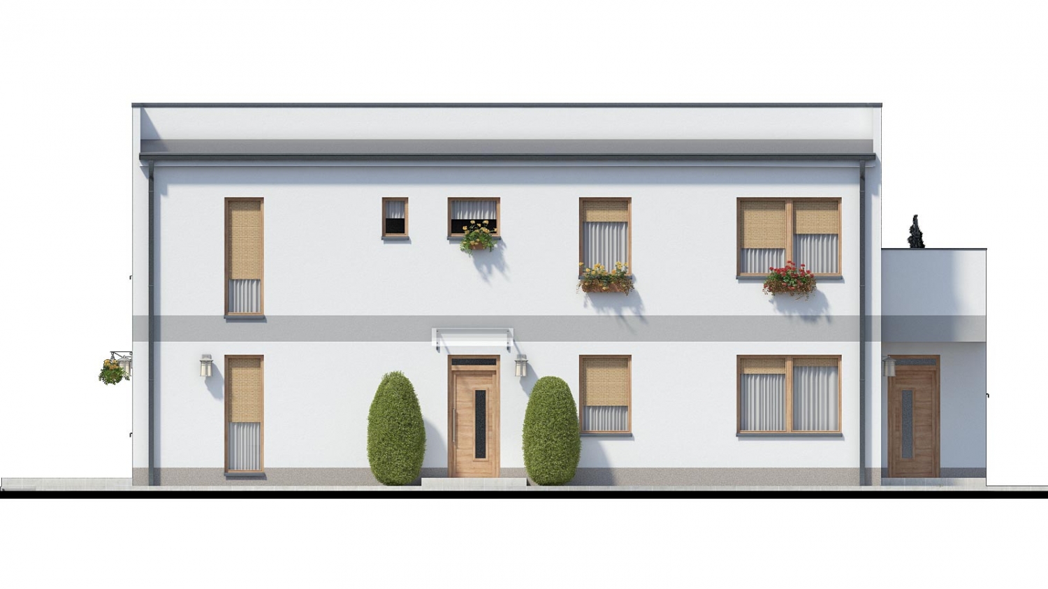 Pohľad 1. - Zděný dům se dvěma bytovými jednotkami a samostatnými vstupy.