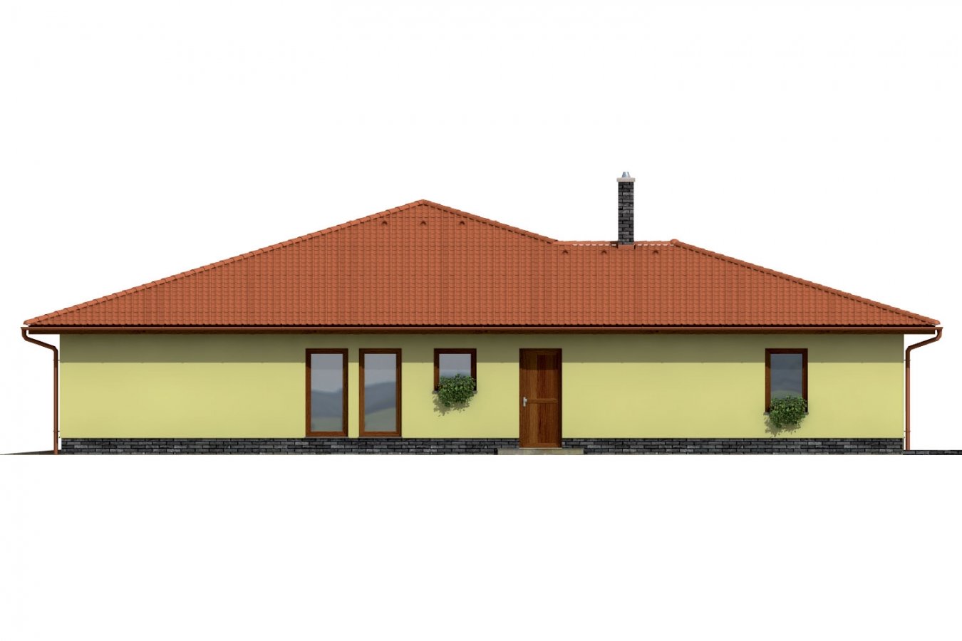 Zrkadlový pohľad 1. - Exkluzivní bungalov s dvěma garážemi.