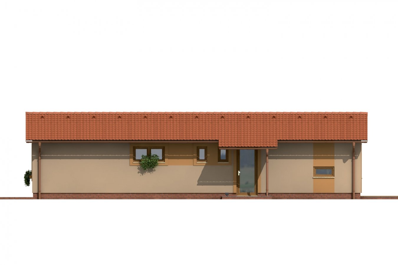 Zrkadlový pohľad 1. - Dům se sedlovou střechou vhodný na úzký pozemek.