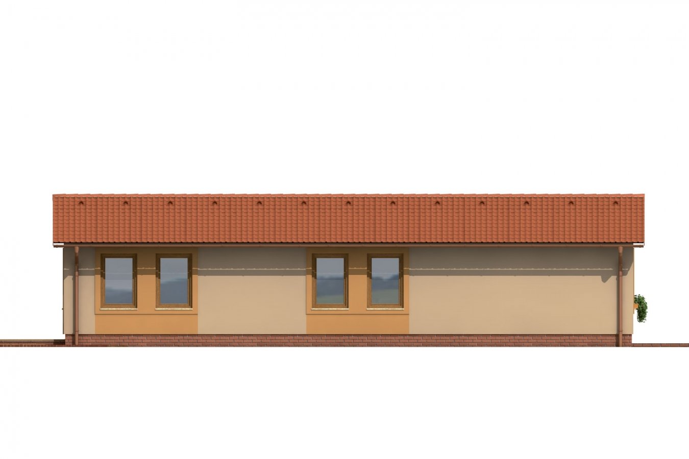 Zrkadlový pohľad 3. - Dům se sedlovou střechou vhodný na úzký pozemek.
