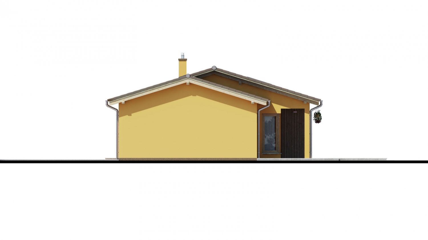 Zrkadlový pohľad 2. - Projekt rodinného domu s prosvětlenou obývacím pokojem střešními okny a garáží.