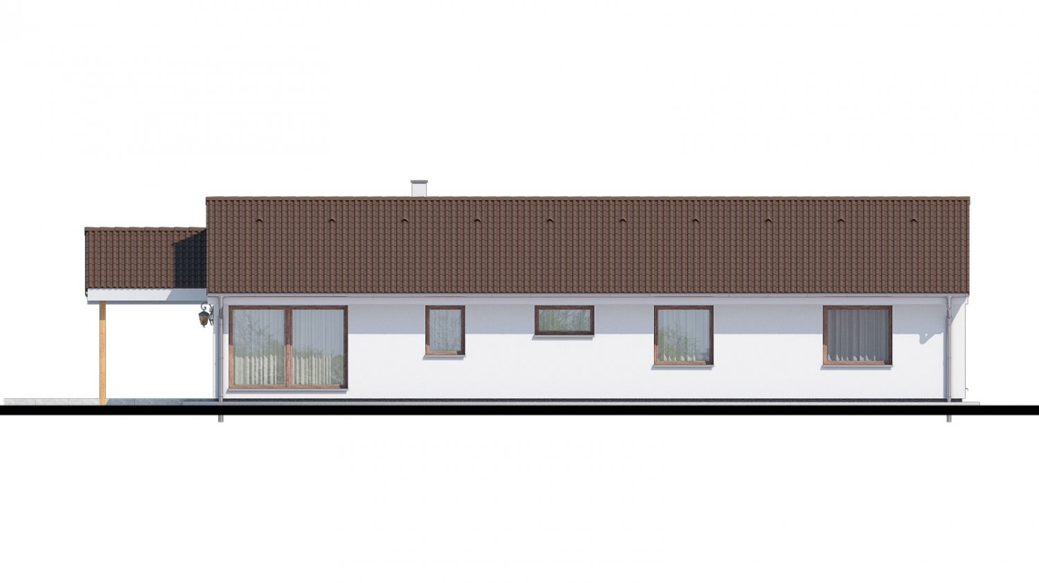 Zrkadlový pohľad 3. - Top projekt 2019 rodinného domu se sedlovou střechou. Zpracovaný ve virtuální realitě se zařizováním.