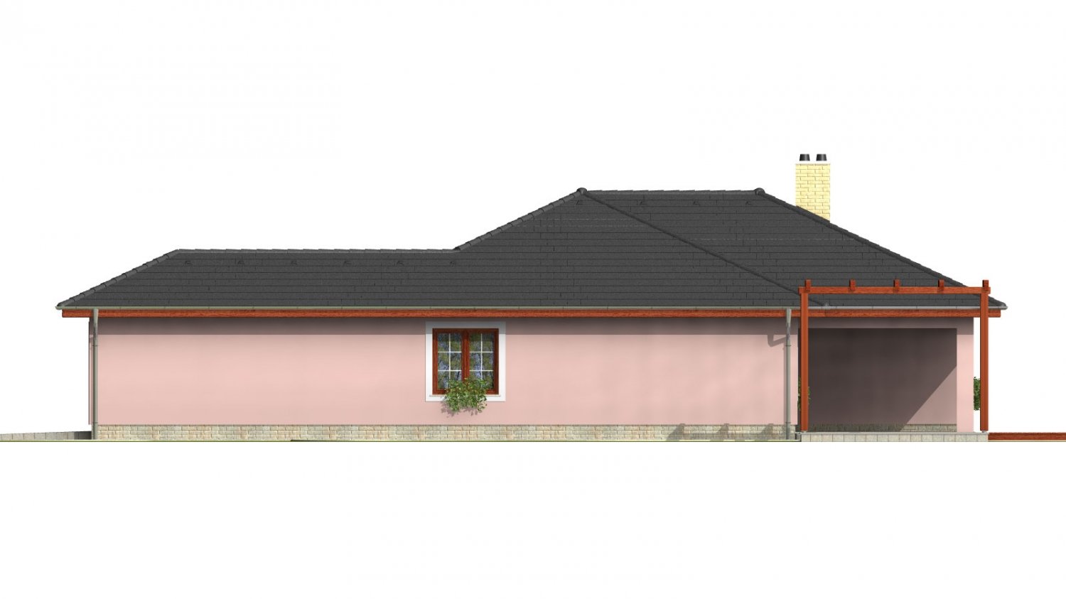 Pohľad 4. - Nádherný zděný dům s garáží a prostorným suterénem. Možnost realizace bez suterénu.